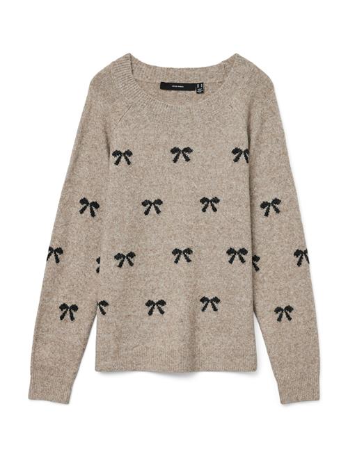 VERO MODA Pullover 'VMDoffy'  greige / sort