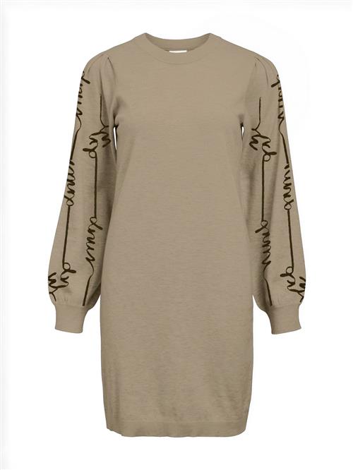 OBJECT Strikkjole 'OBJThess'  beige-meleret / sort