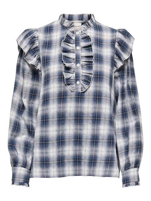 ONLY Bluse 'ONLFiga'  mørkeblå / hvid