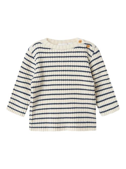 NAME IT Strik Trøje Ostripe Insignia Blue Cloud Dancer