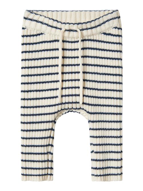 Se NAME IT Strik Bukser Ostripe Insignia Blue Cloud Dancer hos SmartKidz