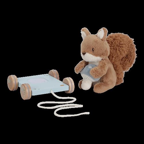 Little Dutch Forest Friends Træk-langt Egern Blue  Blue-One Size  Blå  One Size  unisex