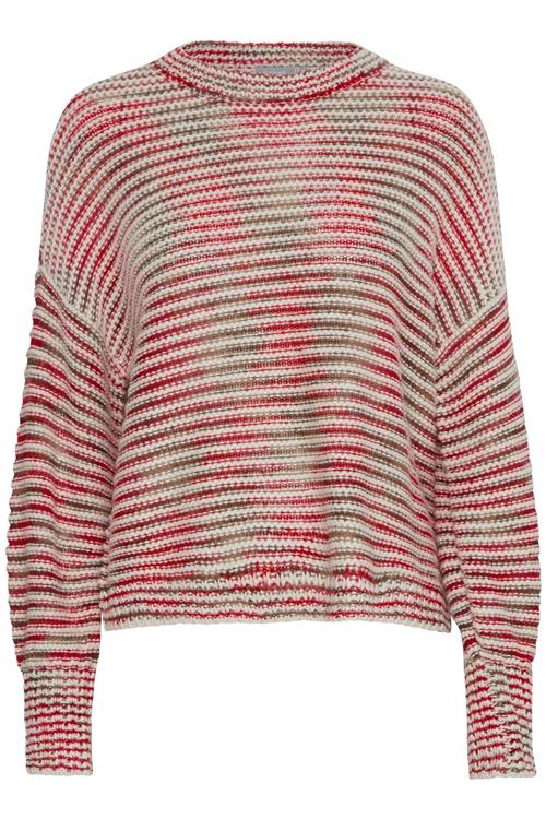 Fransa Pullover 'Lea'  beige / brun / rød / hvid