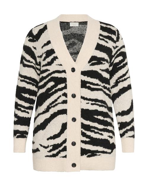 KAFFE CURVE Cardigan 'Sandia'  beige / sort