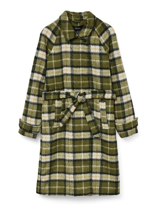 VERO MODA Overgangsfrakke  oliven / sort / hvid
