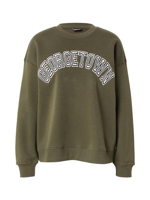Gina Tricot Sweatshirt  oliven / sort / hvid