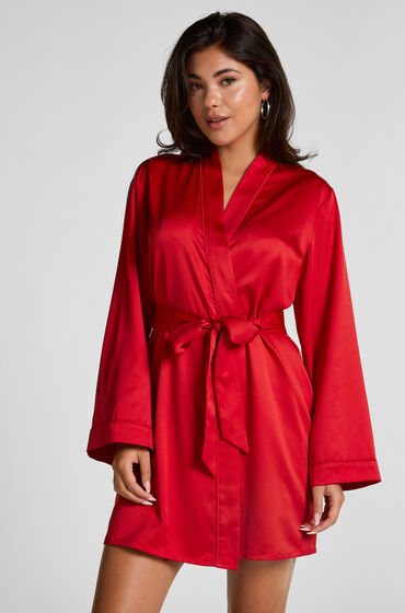 Hunkemöller Satin kimono rød