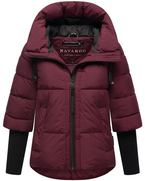 NAVAHOO Vinterjakke 'Lotusherz XIV'  bordeaux / sort