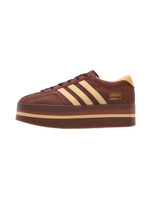 ADIDAS ORIGINALS Sneaker low 'GAZELLE STACK'  brun / pastelgul