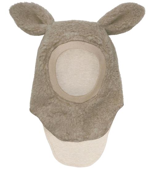 Huttelihut Elefanthue - Uld - Teddy - 2-lags - Camel Melange