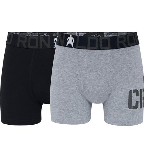 CR7 boxershorts - 2-pak - Bambus - Grå/Sort