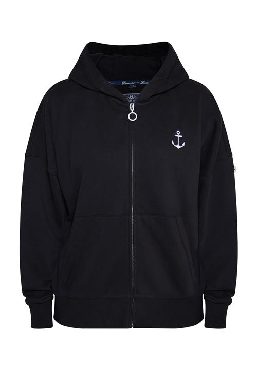 DreiMaster Maritim Sweatjakke 'Kilata'  sort / hvid