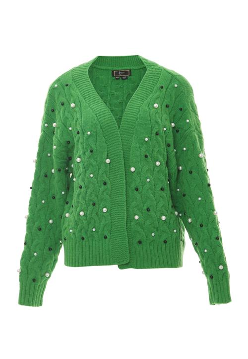 faina Cardigan  grøn / sort / hvid