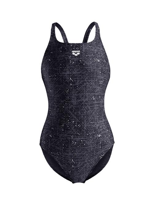ARENA Badedragt 'RIBBED PRO BACK'  grå / sort / hvid