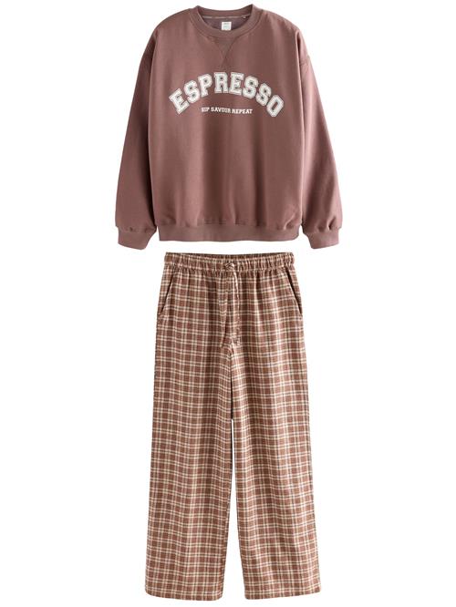Next Pyjamas  beige / brun / hvid