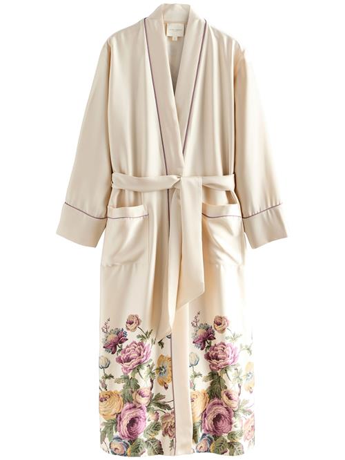 LAURA ASHLEY Lang badedragt 'Uffington Roses'  champagne / oliven / orkidee / mørk pink