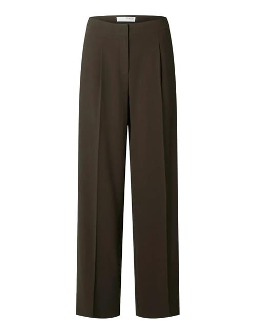 Slftinni Mw Wide Pant N Noos Selected Brown