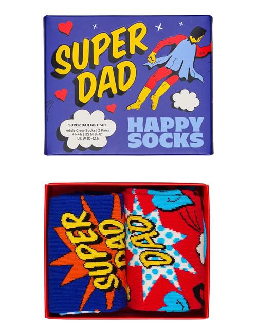 2-Pack Super Dad Socks Gift Set Happy Socks Blue
