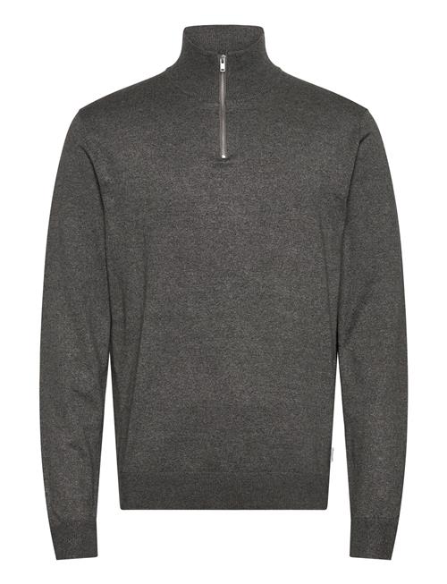 Ecovero Half Zip L/S Knit Lindbergh Grey