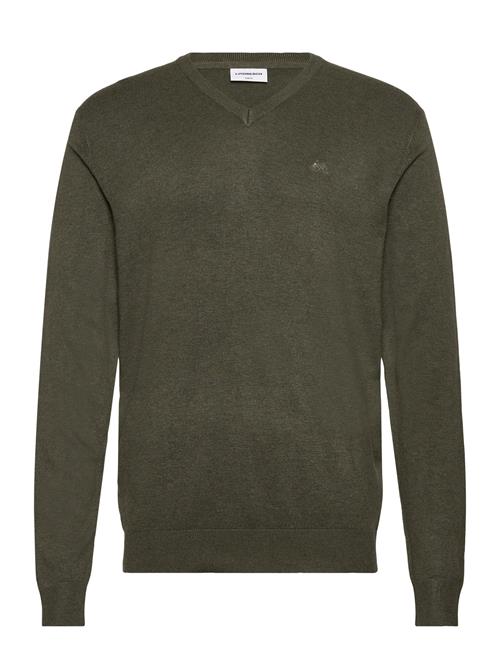 Eco Vero V-Neck Jumper Lindbergh Khaki