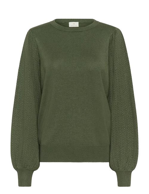 Kal Pointelle Pullover Kaffe Khaki