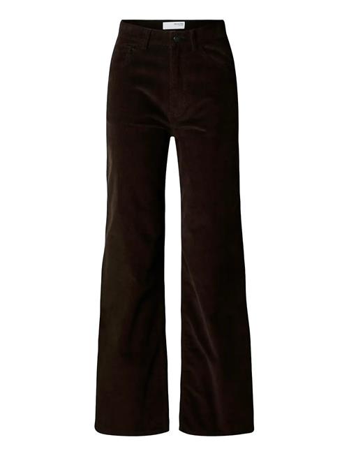 Slfwide Runa Hw Corduroy Pant Noos Selected Brown