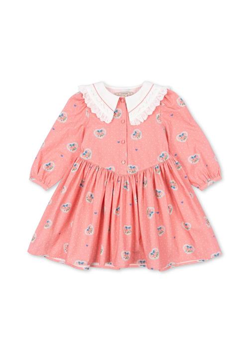 Konges Sløjd GOTS Coeur Kjole Med Krave Cher Coeur Rose  Cher Coeur Rose 2 Y  Lyserød  2 år  kvinde