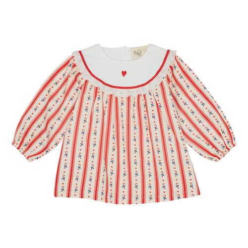 Flöss Noelle Kjole Holiday Stripe  Holiday Stripe-98 cm  Rød  98 cm  kvinde