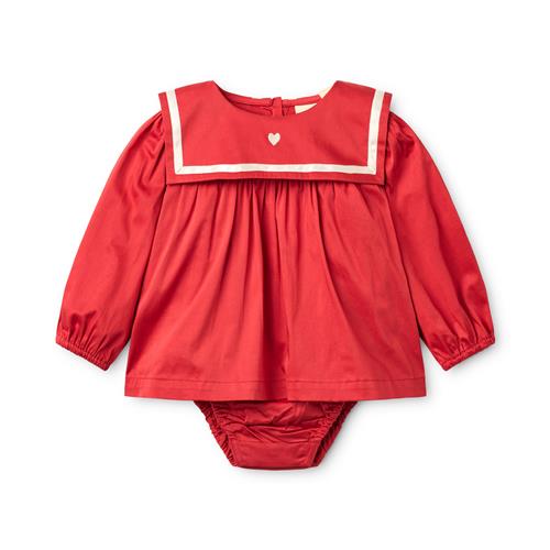 Flöss Bay Romper Poppy Red  Poppy Red-62 cm  Rød  62 cm  kvinde