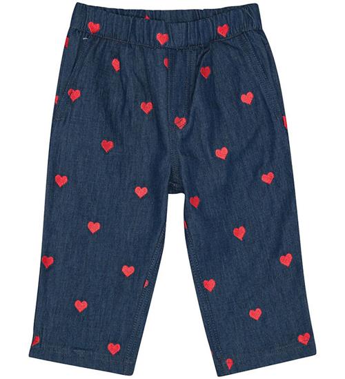 Flöss Bukser - Amee - Denim - Mid Blue Heart