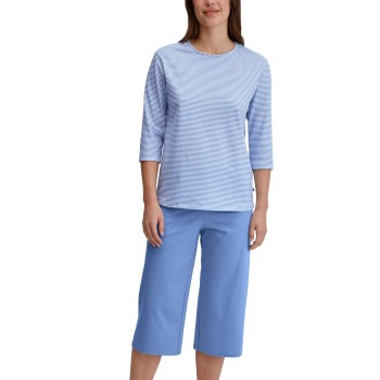 Calida Lovely Nights Capri Pyjama Lyseblå bomuld X-Large Dame