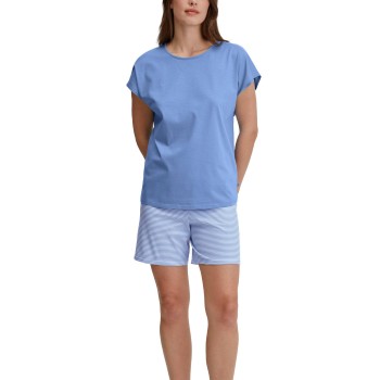Calida Lovely Nights Short Pyjama Lyseblå bomuld Large Dame