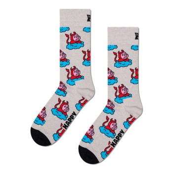 Happy socks Strømper Bad Pig Sock Grå Str 36/40