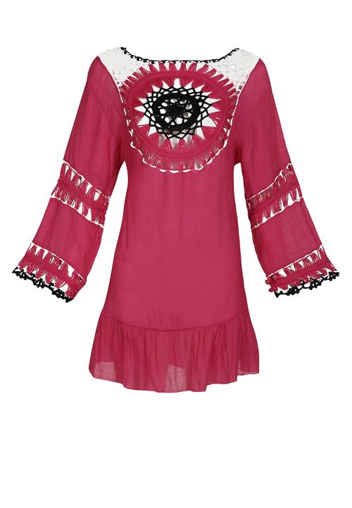 IZIA Sommerkjole  pitaya / sort / hvid
