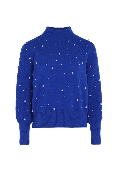faina Pullover  koboltblåt / perlehvid