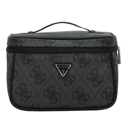 GUESS Kosmetiktaske 'BERTA TOILETRY TRAIN CASE'  basalgrå / sort