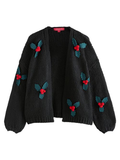 Next Cardigan  petroleum / knaldrød / sort