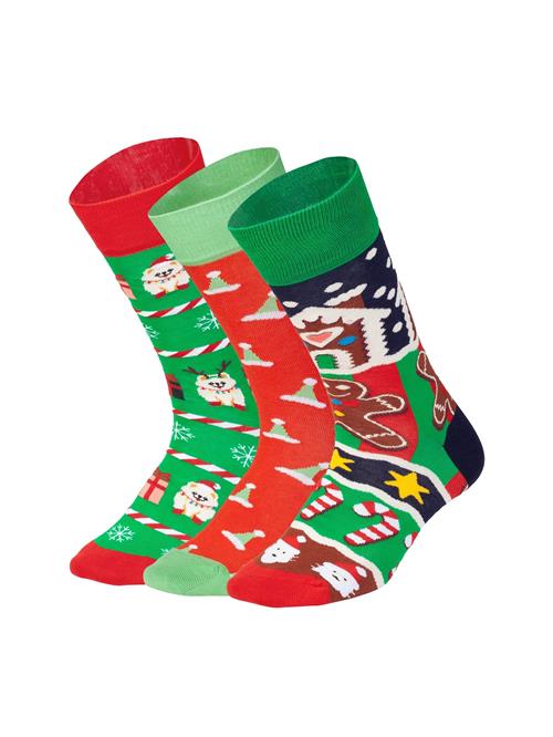 DillySocks Sokker 'Christmas Season'  grøn / lysegrøn / rød