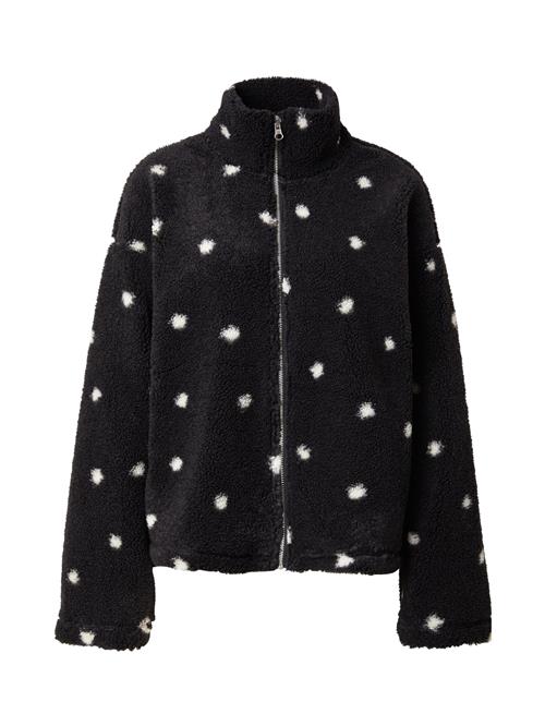 Monki Fleecejakke  sort / hvid