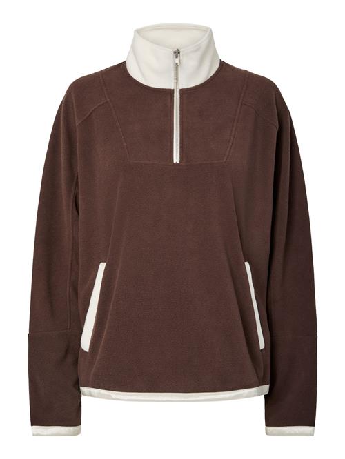 PIECES Fleecejakke 'PCDebz '  beige / brun