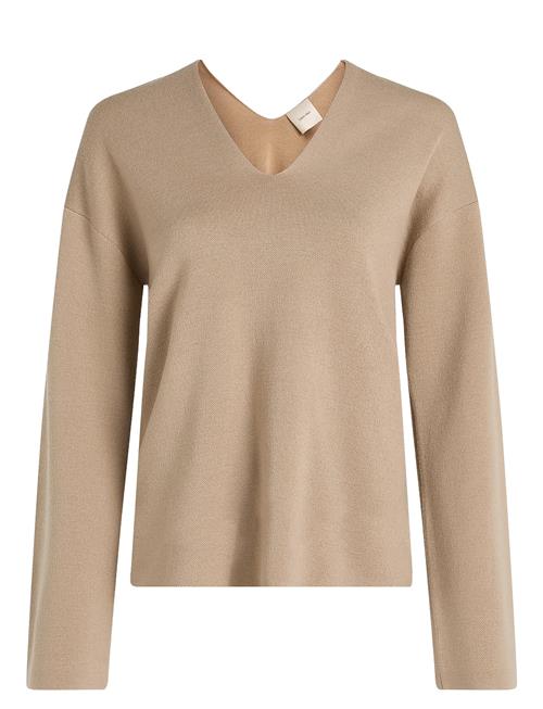 Df Wool Blend Sweater Calvin Klein Beige