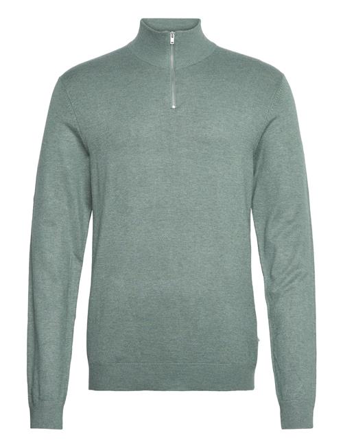 Half Zip Mélange Knit Lindbergh Green