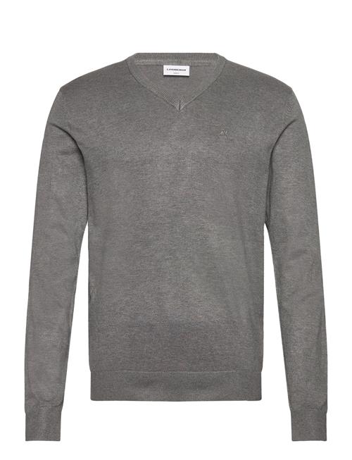 Ecovero V-Neck L/S Knit Lindbergh Grey