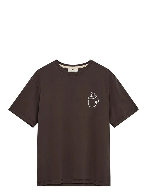 Akvillads Espresso Print S/S Tee Anerkjendt Brown