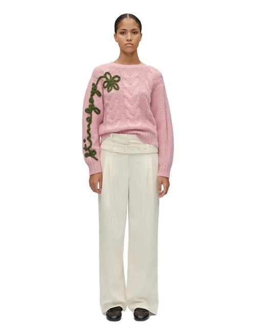 2418 Midweight Alpaca Knit, Crewnec STINE GOYA Pink