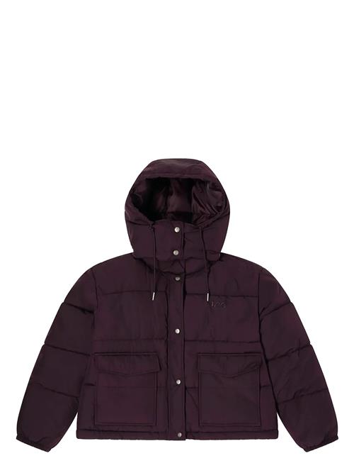 Short Puffer With Hood Lee Jeans Burgundy
