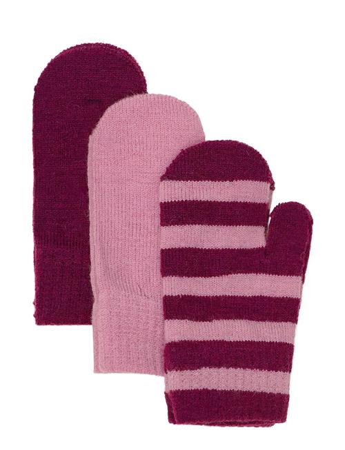 Magic Mittens Knit 3-Pack Minymo Pink