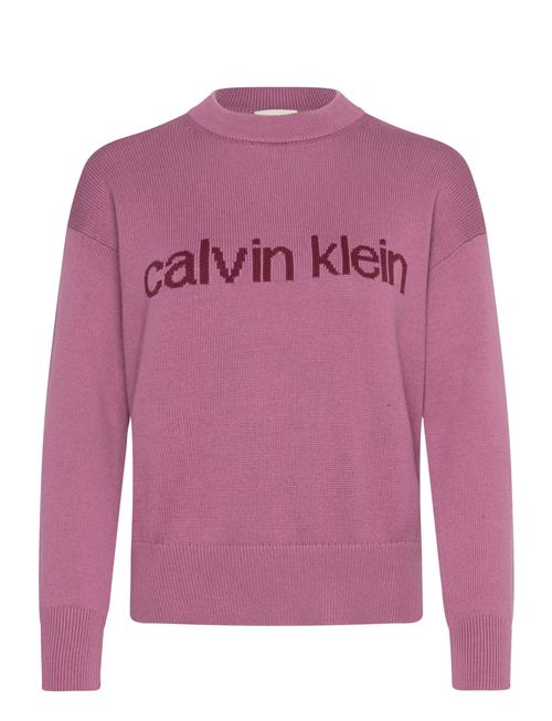 Cotton Graphic Pullover Calvin Klein Jeans Pink