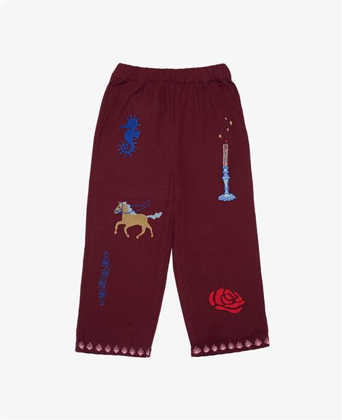 Sissel Edelbo Oda MINI Bukser Rød Burgundy  Burgundy 5-6 Y  Rød  5-6 år  kvinde