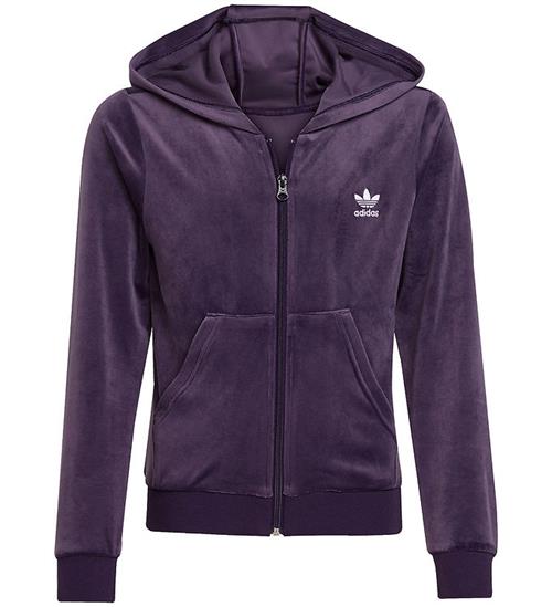 adidas Originals Cardigan - Velour - Aurora Plum/Hvid